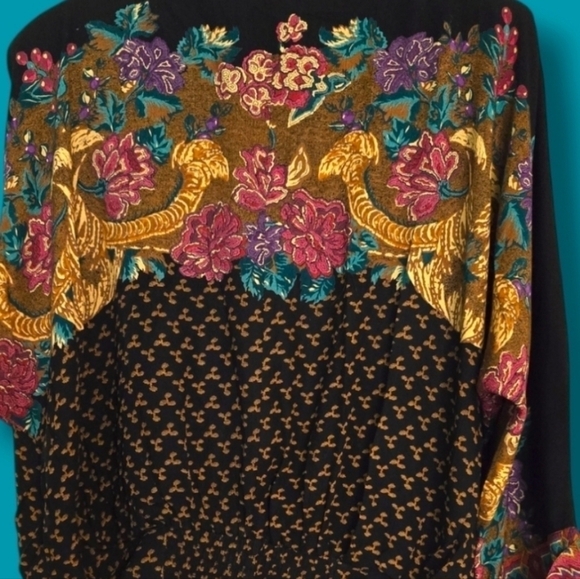 Vtg Carole Little Boho blouse 14 - Picture 2 of 5